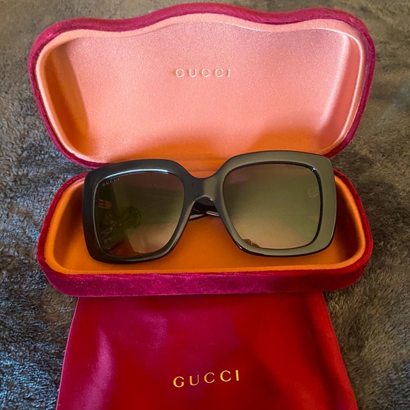 gucci grey gradient square sunglasses